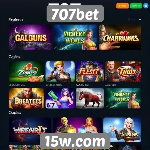 Comparativa de jogos disponíveis na plataforma 707bet